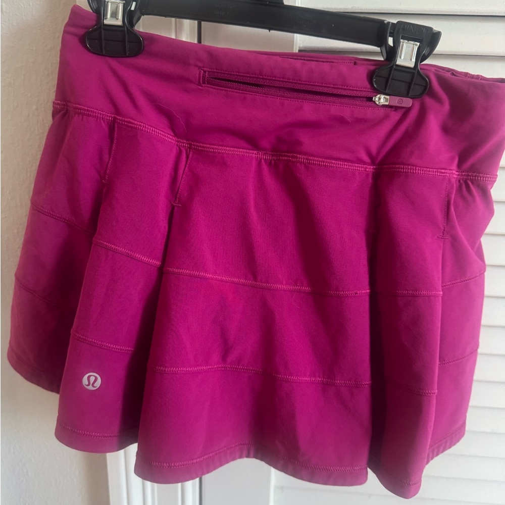 Lululemon Athletica pace rival short magenta purple Mini Skirt
